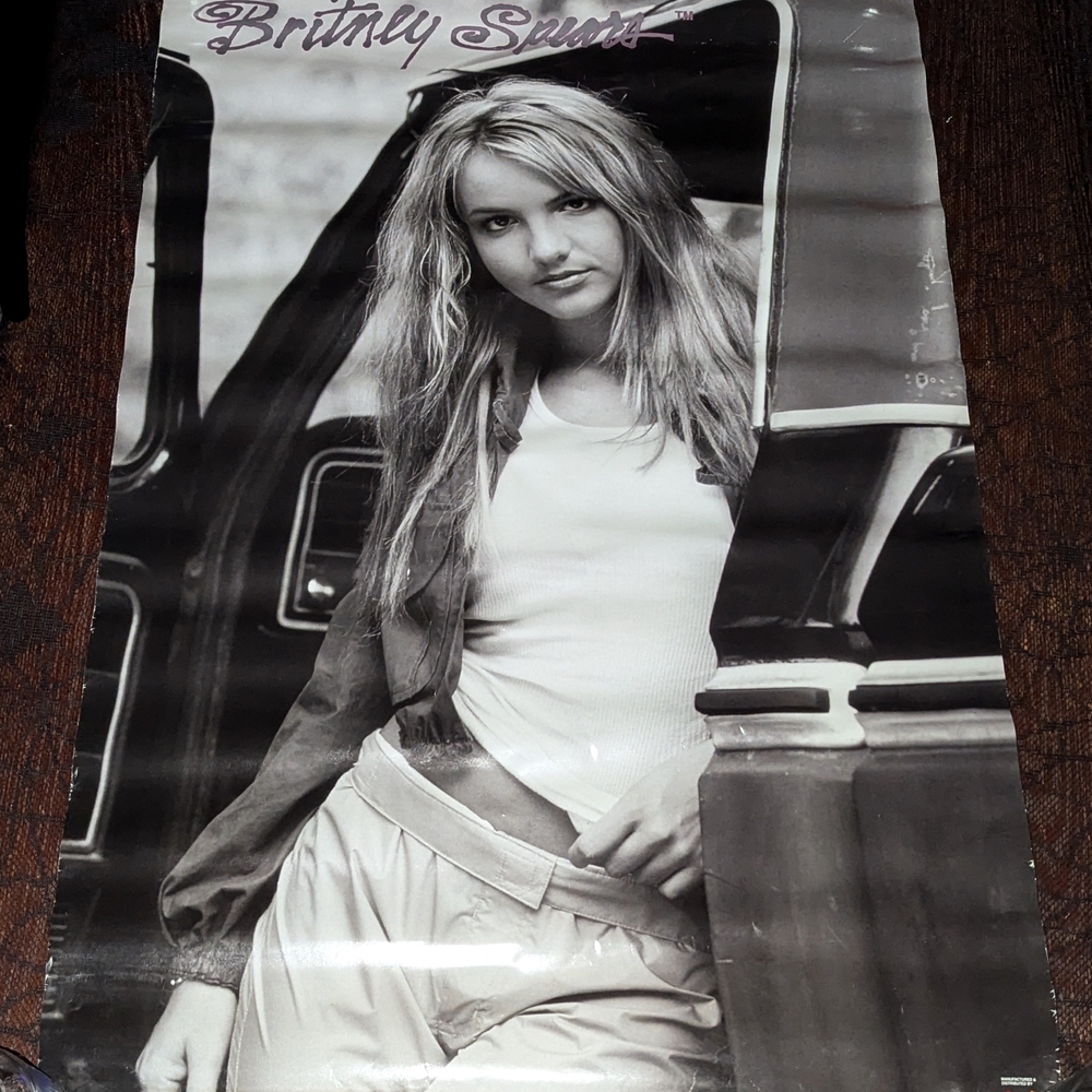 Britney Spears Black and White Poster